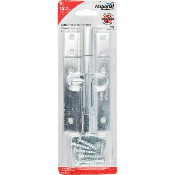 National Hardware - V832 5" Extra Heavy-Duty Barrel Bolt
