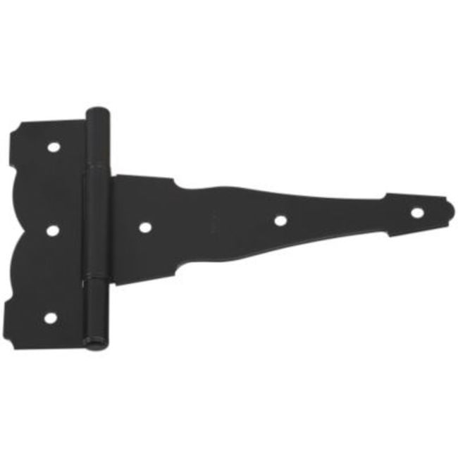 National Hardware Black Steel 8" Ornamental T-Hinge Set