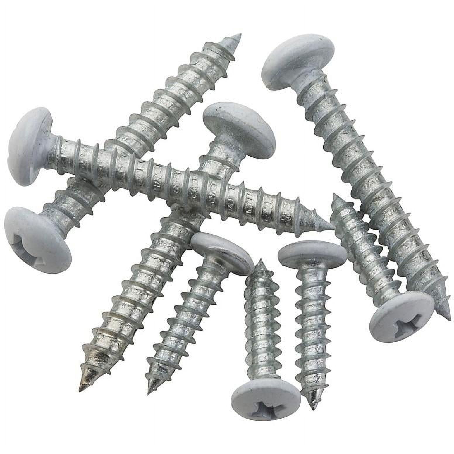 National Hardware V8601 Shelf Bracket Screws, White, 1.5-in., 8ea