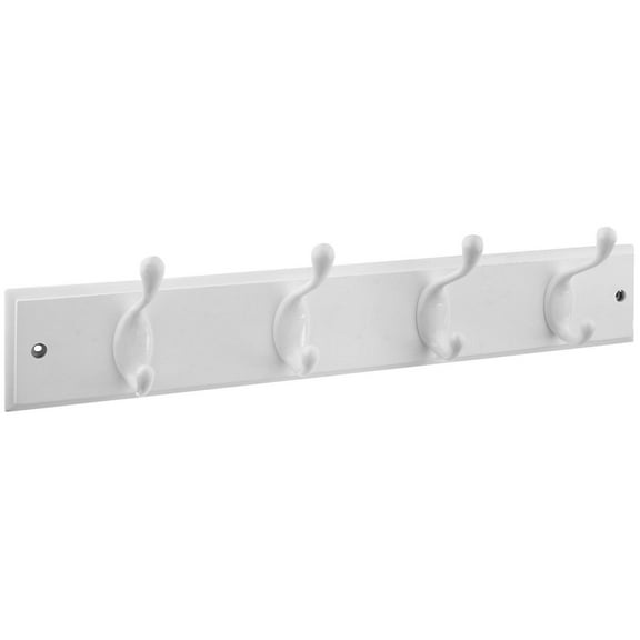 National Hardware White Wood 18 in. L Hook Rack 1 pk