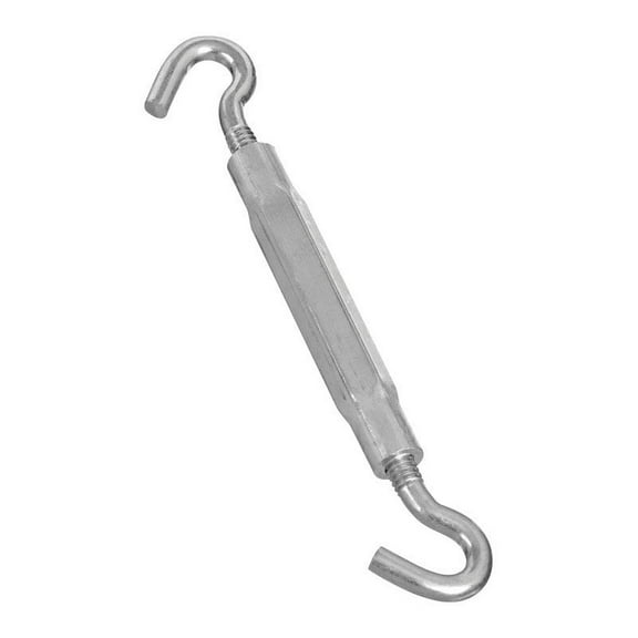 National Manufacturing 5707310 7.5 in. Silver Zinc-Plated Aluminum & Steel Turnbuckle - 90 lbs