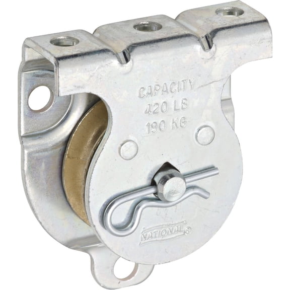 National Hardware Zinc Single Pulley, 1-1/2" Wall/Ceiling Mount, White, Adult, Unisex