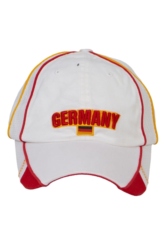 National Hats World Cup Germany Vintage Adjustable Buckle Soccer Cap-White W/ Jersey detail