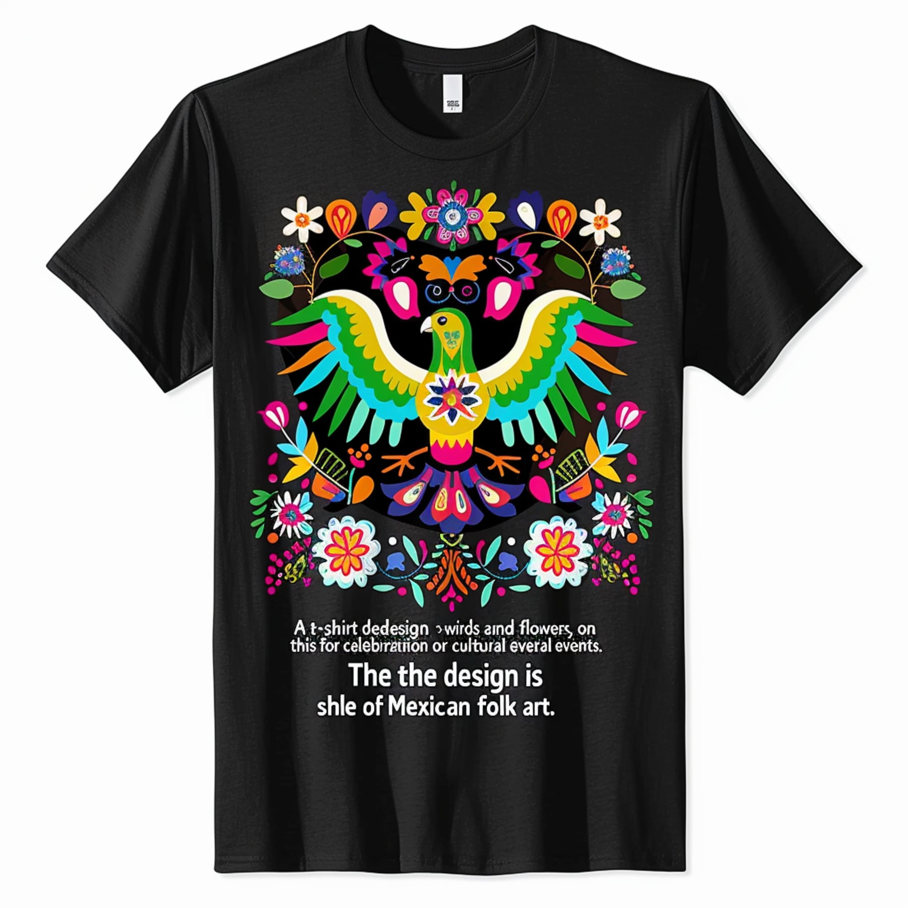 National Hispanic Heritage Day TShirt with Colorful Mexican Folk Art ...