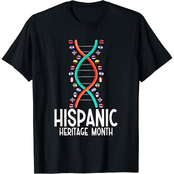National Hispanic Heritage Month Dna Latino Nationalities T-Shirt