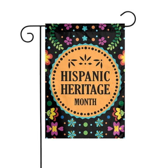 National Hispanic Heritage Month Garden Flag Decoration Yard Farmhouse Double Sided Holiday Party Outdoor Camping Decor Flags 12x18in