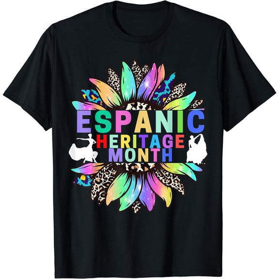 National Hispanic Heritage Month Latin Colorful Sunflower T-Shirt