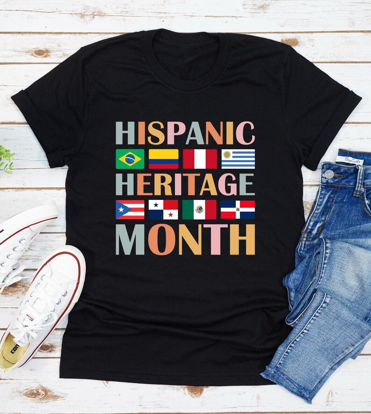 National Hispanic Heritage Month TShirt Latino Countries Flags Latin