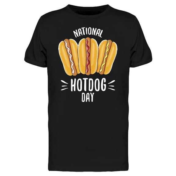 National Hot Dog Day Cool Logo T-Shirt Men -Image by Shutterstock, Male Medium