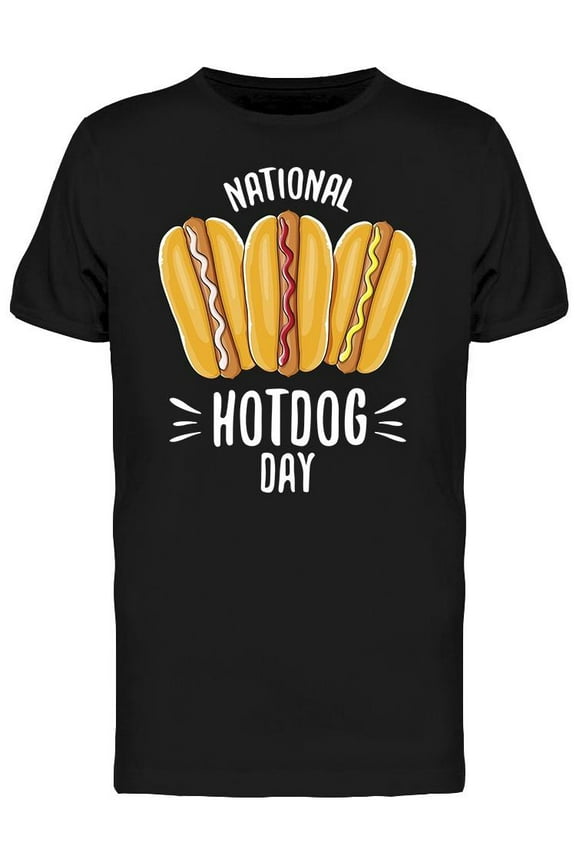 National Hot Dog Day Cool Logo T-Shirt Men -Image by Shutterstock, Male Medium