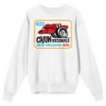 thumbnail image 1 of National Hot Rod Association Cajun Nationals Adult White Crew Neck Long Sleeve Sweatshirt-XL, 1 of 4