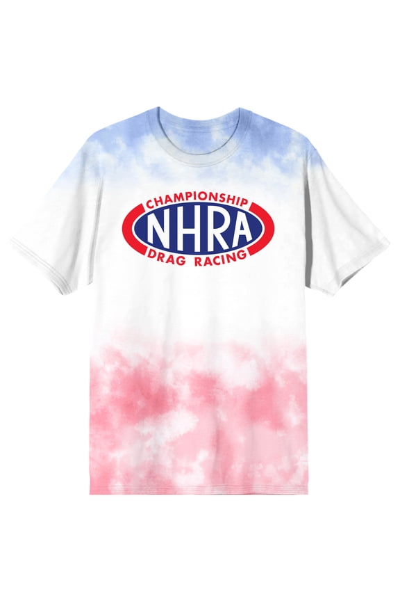 National Hot Rod Association Logo Adult Multicolor Cloudwash Short Sleeve Tee - Large