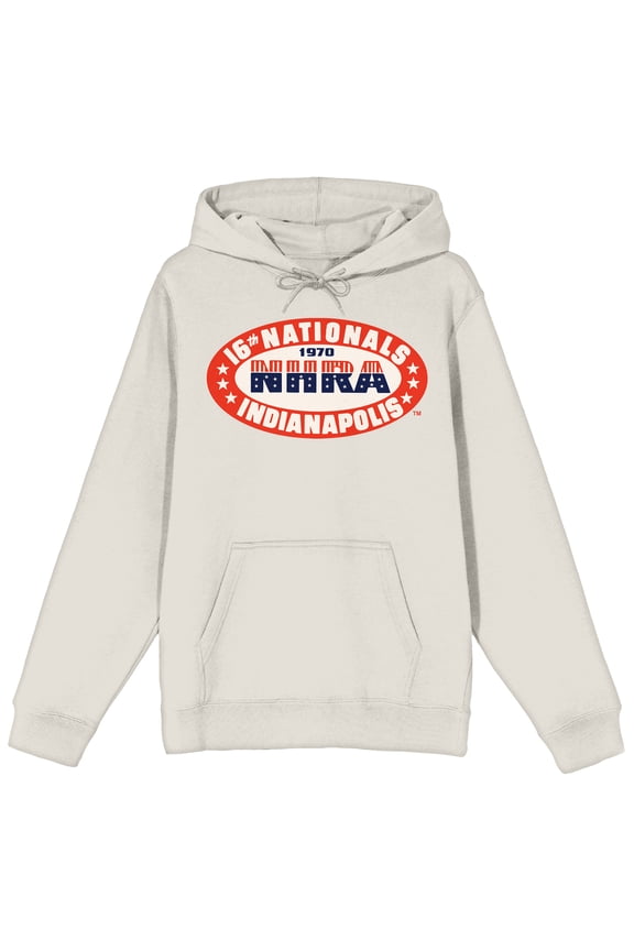 National Hot Rod Association Logo Adult Natural Graphic Hoodie - Medium
