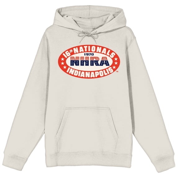 National Hot Rod Association Logo Adult Natural Graphic Hoodie - Small