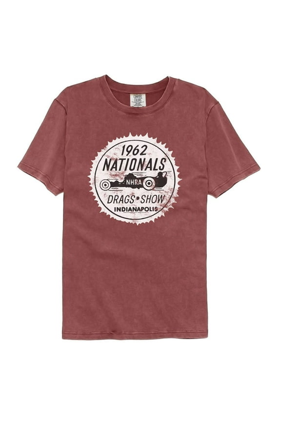 National Hot Rod Association NHRA 62 Nationals Brick Comfort Color T-Shirt