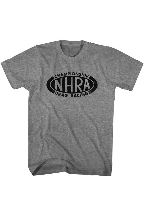 National Hot Rod Association NHRA Championship Logo Graphite Heather Adult T-Shirt