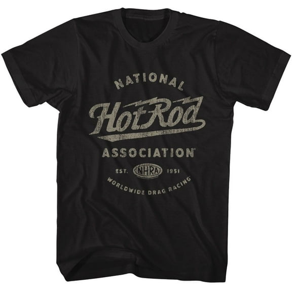 National Hot Rod Association NHRA Hot Rod Black Adult T-Shirt