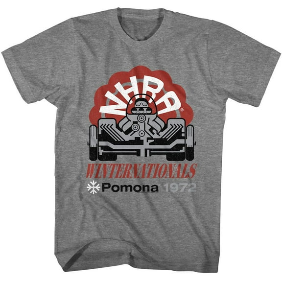 National Hot Rod Association NHRA Winternationals Graphite Heather Adult T-Shirt