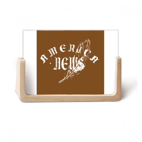 National Information News Photo Wooden Photo Frame Tabletop Display