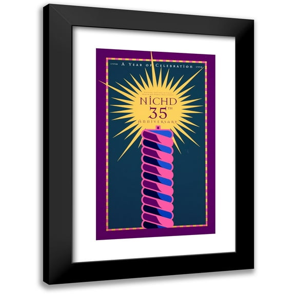 National Institutes of Health 10x14 Black Modern Framed Museum Art Print Titled - Nichd 35th Anniversary (1998)