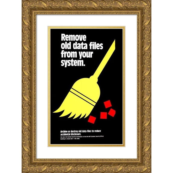 National Institutes of Health 11x14 Gold Ornate Wood Frame and Double Matted Museum Art Print Titled - Remove Old Data from Your System