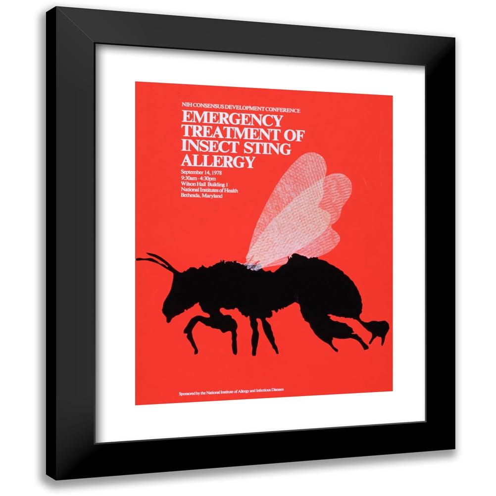 National Institutes of Health 12x14 Black Modern Framed Museum Art