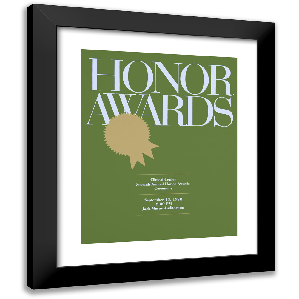 National Institutes of Health 12x14 Black Modern Framed Museum Art Print Titled - Honor Awards (1978)