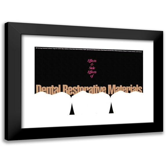 National Institutes of Health 14x11 Black Modern Framed Museum Art Print Titled - Effects and Side Effects of Dental Restorative Materials (1991)