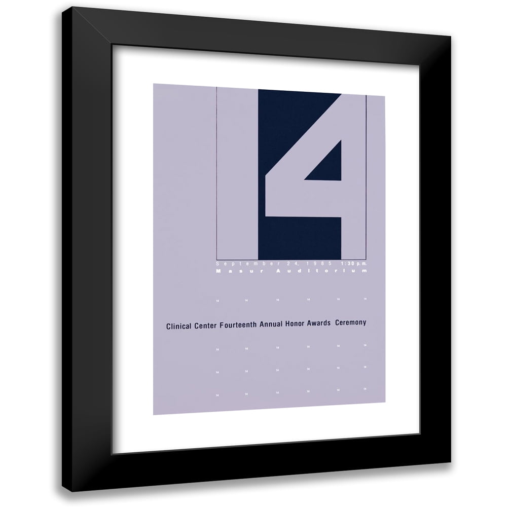 National Institutes of Health 18x24 Black Modern Framed Museum Art Print Titled - Clinical Center Fourteenth Annual Honor Awards Ceremony (1985)