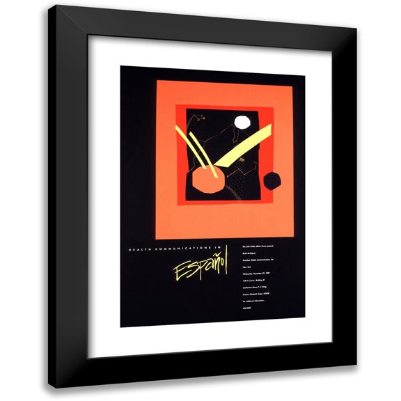 National Institutes of Health 18x24 Black Modern Framed Museum Art Print Titled - Health Communications in EspañOl (1989)