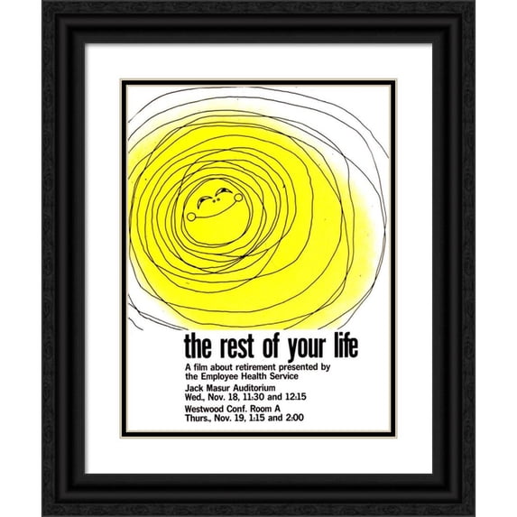 National Institutes of Health 19x24 Black Ornate Framed Double Matted Museum Art Print Titled: The Rest of Your Life