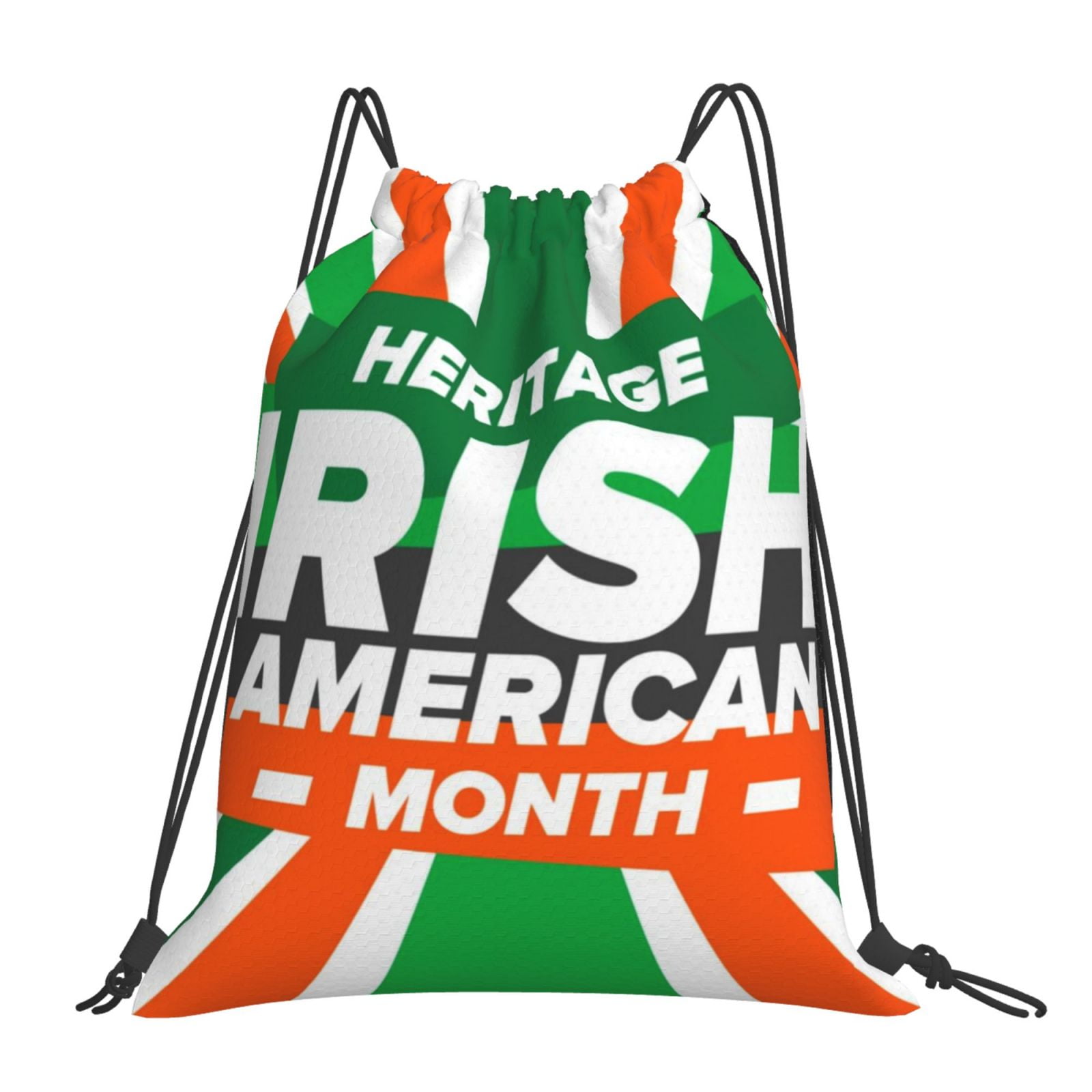 National Irish-American Heritage Month Drawstring Backpack Gym Bag Swim ...