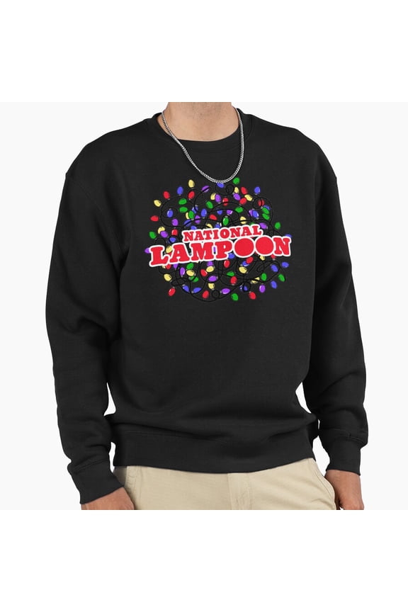 National Lampoon Christmas Lights Logo Graphic Unisex Sweatshirt Retro Movie Art - USA Printed G14209, Up to Size 5XL