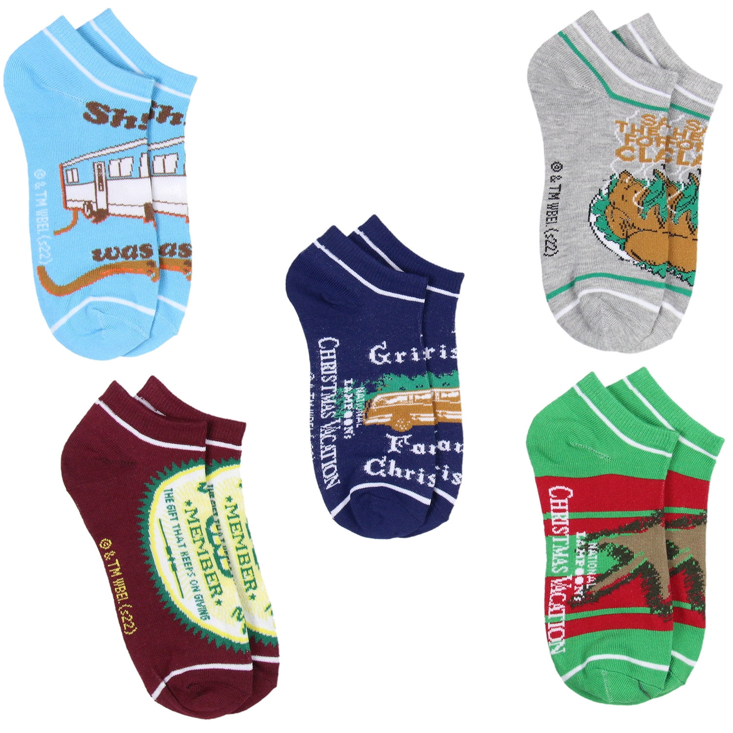 National Lampoon Christmas Vacation Adult Mix and Match Ankle Socks 5