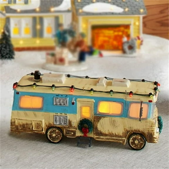 National Lampoon Christmas Vacation Griswold Holiday House, Christmas Vacation Snow Village Lighted Building Decoration, Griswold Holiday Garage Xmas Village Houses Gifts Decorations (Color : H)