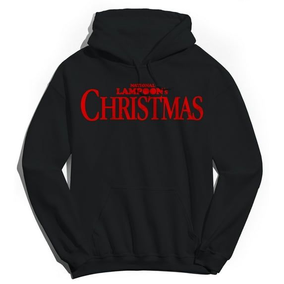 National Lampoon National Lampoon Xmas Graphic Black Men's Cotton Pullover Hoodie