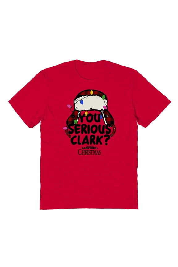 You Serious Clark? Graphic Red Men's Cotton T-Shirt