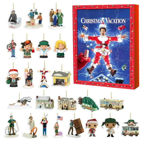 National Lampoon’s 2025 Christmas Vacation Advent Calendar: 24 Days of Figurines & Panoramic Display for Festive Collectible Toy Countdown