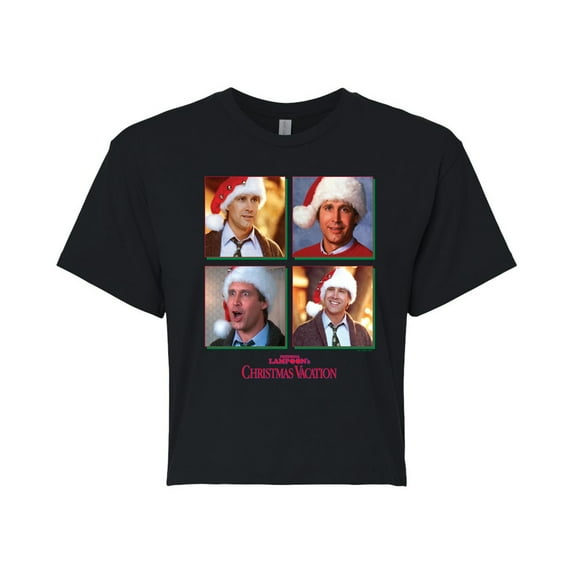 National Lampoon's Christmas Vacation - Clark Griswold - Juniors Cropped Cotton Blend T-Shirt