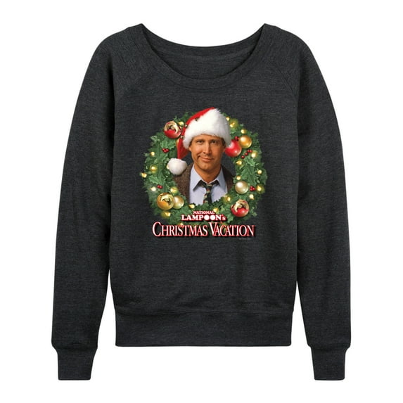 National Lampoon's Christmas Vacation - Clark Holiday Wreath - Women's Lightweight French Terry Long Sleeve Shirt