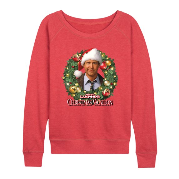 National Lampoon's Christmas Vacation - Clark Holiday Wreath - Women's Lightweight French Terry Pullover