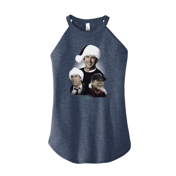 National Lampoon's Christmas Vacation - Expression of Clark - Juniors High Neck Tank Top