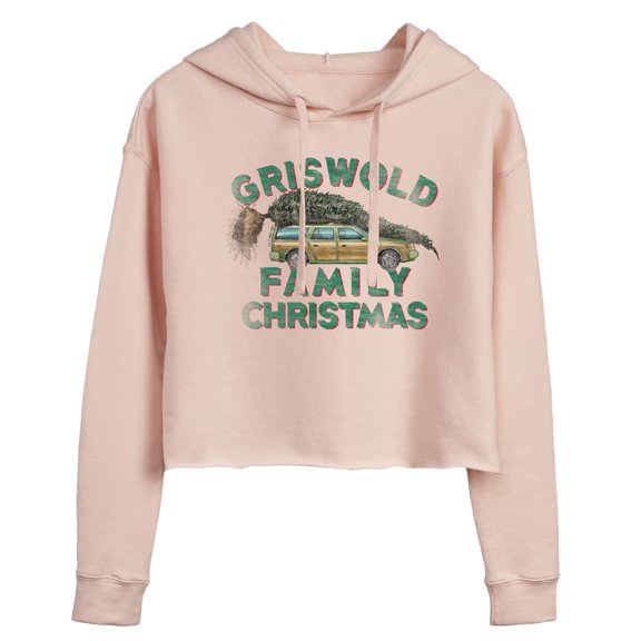 National Lampoon's Christmas Vacation - Griswold Family Christmas - Juniors Cropped Pullover Hoodie
