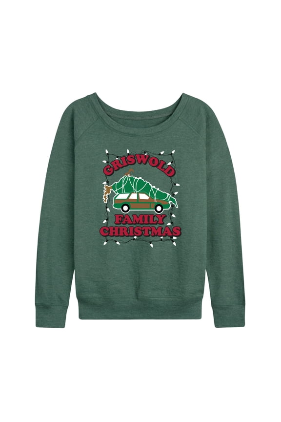 National Lampoon's Christmas Vacation - Griswold Family Holiday Lights - Women's Lightweight French Terry Long Sleeve Shirt