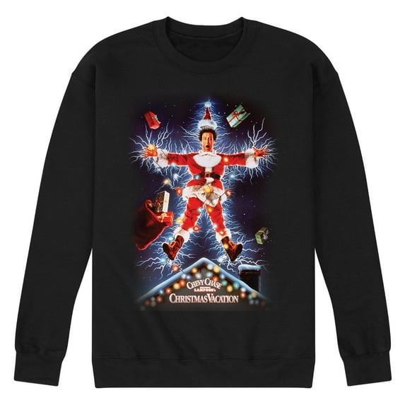 National Lampoon's Christmas Vacation - Holiday Light Electrocuted - Men's Crew Neck Fleece Pullover