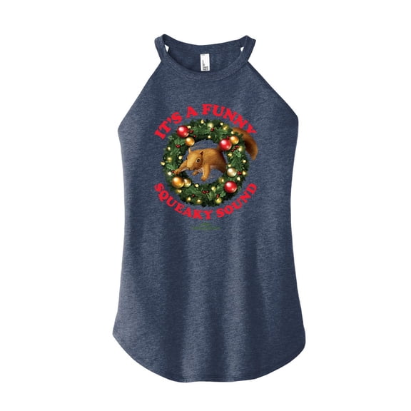 National Lampoon's Christmas Vacation - It's A Funny Squeaky Sound - Juniors High Neck Tank Top