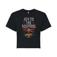 thumbnail image 1 of National Lampoon's Christmas Vacation - Joy To The Squirrel - Juniors Cropped Cotton Blend T-Shirt, 1 of 5