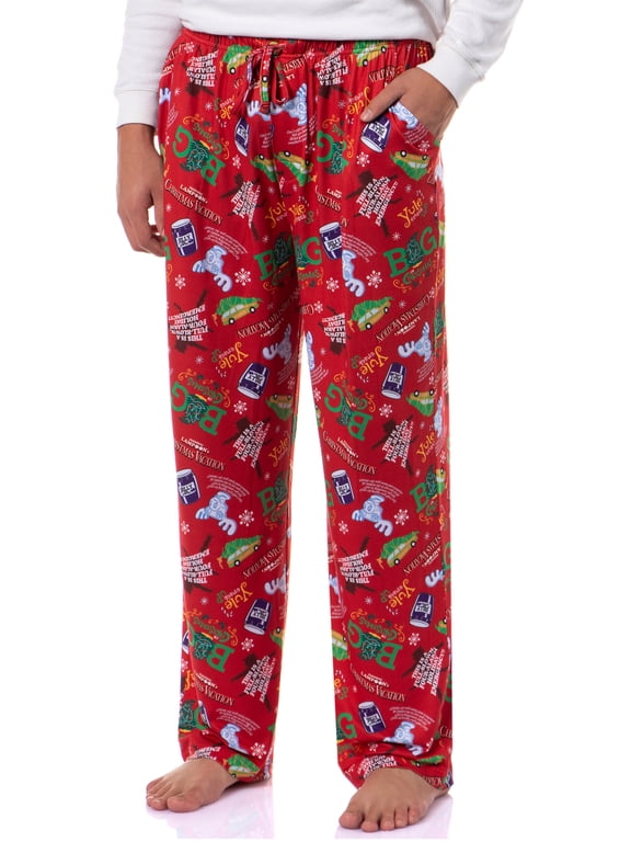 National Lampoon's Christmas Vacation Loungewear Men's Tossed Print Sleep Pajama Pants