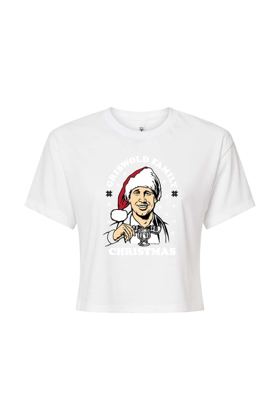 National Lampoon's Christmas Vacation - Moose Mug - Juniors Cropped Cotton Blend T-Shirt