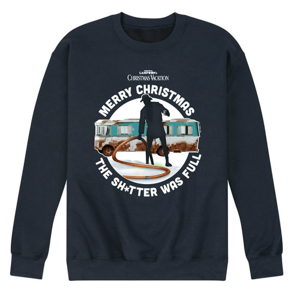 National Lampoon's Christmas Vacation - The Sh*tter Was Full - Men's Crew Neck Fleece Pullover